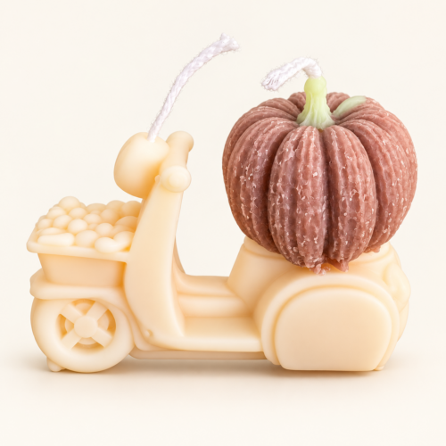 Moto de cera con calabaza