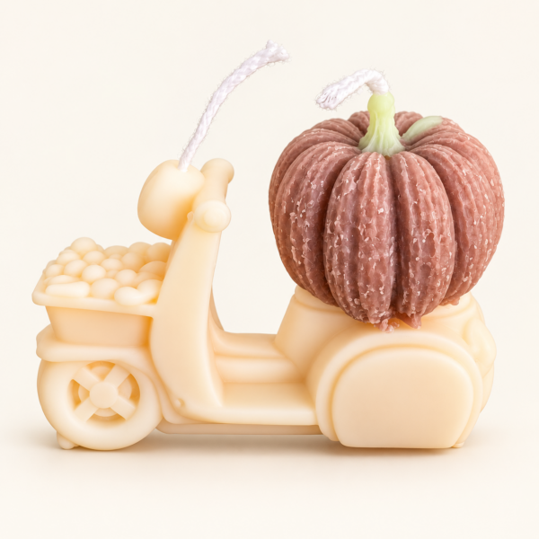 Moto de cera con calabaza
